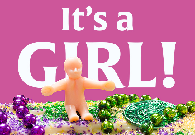 It's a girl - king cake baby